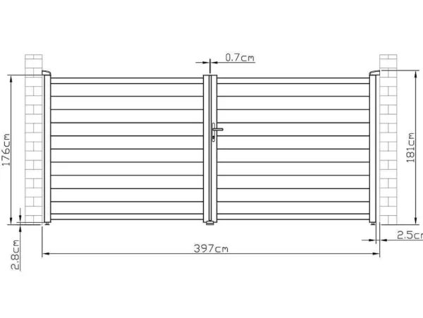 Cheap Elektrische Draaipoort Van Aluminium L397 X H181 Cm Wit - Nazario Hekjes & Poorten