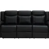 Flash Sale Elektrische Driezits Relaxbank Van Leer Met Plateau Kenneth - Zwart Elektrische Relaxbanken