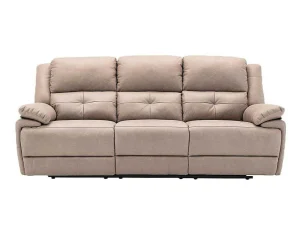 Sale Elektrische Driezits Relaxbank Van Stof - Taupe - Dolene Elektrische Relaxbanken