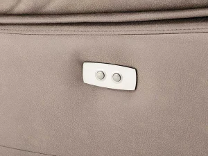 Sale Elektrische Driezits Relaxbank Van Stof - Taupe - Dolene Elektrische Relaxbanken
