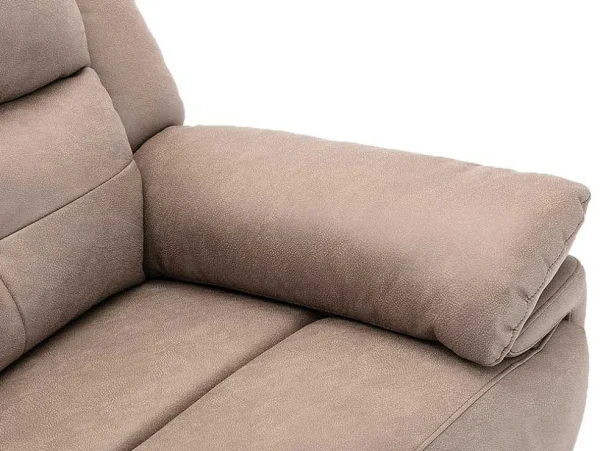Sale Elektrische Driezits Relaxbank Van Stof - Taupe - Dolene Elektrische Relaxbanken