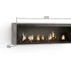 Clearance Elektrische Haard Led , 107X38X25Cm, Woonkamer - Eetkamer, Elektrische Haard, Cement Haard