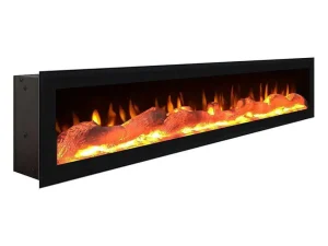 Clearance Elektrische Haard Led , 102X45X35Cm, 1 Opening, 1 Deur, Elektrische Haard, Hangend, Zwart Haard