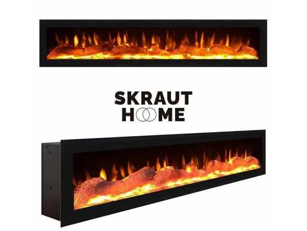 Outlet Elektrische Haard Led , 102X45X35Cm, 1 Opening, 1 Deur, Elektrische Haard, Hangend, Cement Haard