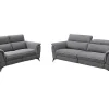 Discount Elektrische Relaxbankstel 3+2 Macari - Stof - Grijs Bankstel 3+2