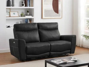 Shop Elektrische Relax-Driezitsbank Van Zwart Vaarsleer Damon 2En 3-Zitsbank