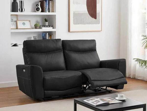 Shop Elektrische Relax-Driezitsbank Van Zwart Vaarsleer Damon 2En 3-Zitsbank