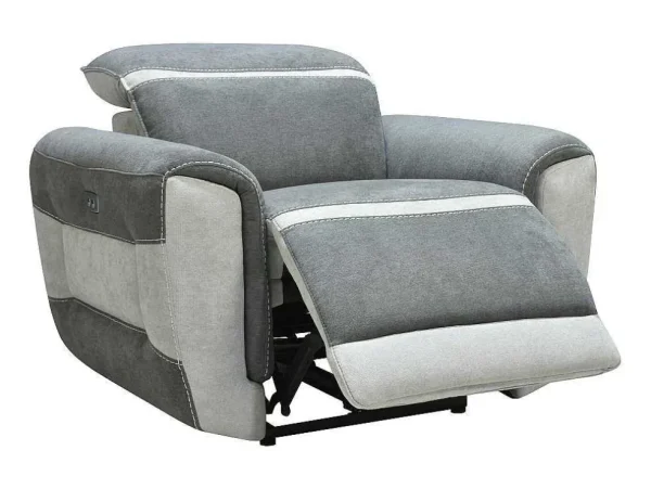 Store Elektrische Relaxfauteuil In Donkergrijze Stof Orietto Relaxfauteuil