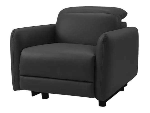 Cheap Elektrische Relaxfauteuil Cleophee Van Hoogwaardig Leer - Zwart Relaxfauteuil