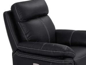 Shop Elektrische Relaxstoel Van Leer Isiris - Zwart Relaxfauteuil