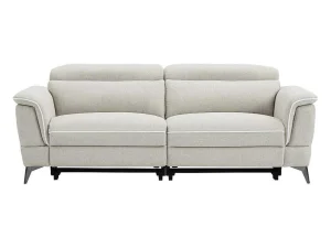Fashion Elektrische Relax-Zitbank Met 3 Plaatsen In Beige Stof Macari Elektrische Relaxbanken
