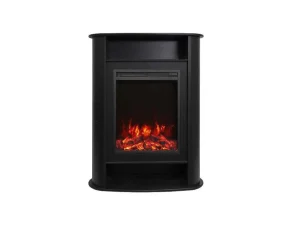 Outlet Elektrische Sfeerhaard - Met Mantel - L84 X D33 X H111 Cm - Zwart - Mombacho Haard