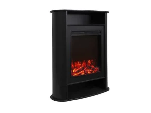 Outlet Elektrische Sfeerhaard - Met Mantel - L84 X D33 X H111 Cm - Zwart - Mombacho Haard