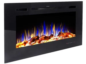 Shop Elektrische Sfeerhaard Calbuco - L101,6 X D14 X H54,4 Cm - Zwart Haard