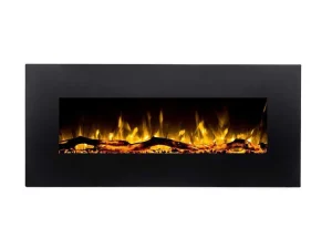 Fashion Elektrische Sfeerhaard Lalita - L110 X D14 X H49 Cm - Zwart Haard