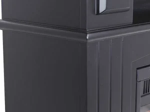 Store Elektrische Sfeerhaard Lopevi - L99 X D25 X H82,5 Cm - Zwart Haard