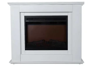 Discount Elektrische Sfeerhaard Nevado - Met Schoorsteenmantel - Leds - L100 X D27,5 X H82,5 Cm - Wit Haard