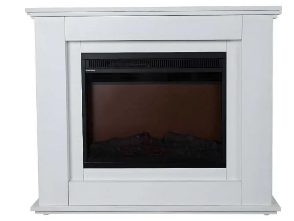 Discount Elektrische Sfeerhaard Nevado - Met Schoorsteenmantel - Leds - L100 X D27,5 X H82,5 Cm - Wit Haard