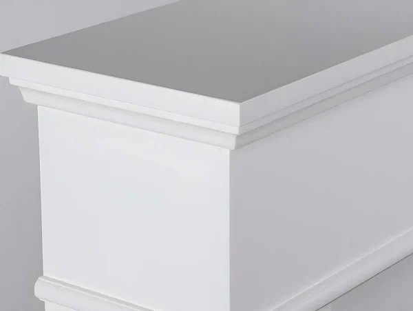 Best Sale Elektrische Staande Sfeerhaard Vesuvia - Met Schoorsteenmantel - L98 X D24 X H102,5 Cm - Wit Haard