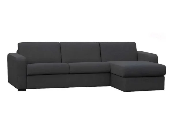 Sale Express Hoekbedbank Flavien - Omkeerbare Hoek - Van Stof - Antraciet Slaapbank Met Matras