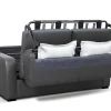 Discount Express 3-Zits Bedbank Van Leer Bevis - Grijs Slaapbank Met Matras