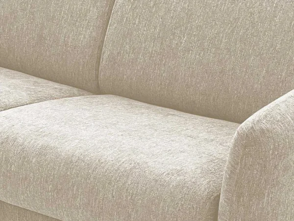 Discount Express-Driezitsslaapbank Van Beige Stof - Bed Met Brede Latten 140 Cm - Matras 14 Cm Arcadia Speciale Modellen Zitbanken & Fauteuils