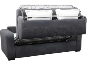 Online Express-Driezitsslaapbank Van Antracietgrijze Stof - Bed Met Brede Latten 140 Cm - Matras 22 Cm - Bevis Speciale Modellen Zitbanken & Fauteuils