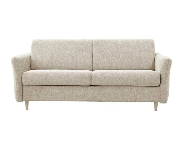 Discount Express-Driezitsslaapbank Van Beige Stof - Bed Met Brede Latten 140 Cm - Matras 14 Cm Arcadia Speciale Modellen Zitbanken & Fauteuils