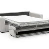 New Express-Vierzitsslaapbank Van Beige Ribfluweel - Bed Met Brede Latten 160 Cm - Matras 14 Cm - Mondovi Slaapbank Met Matras