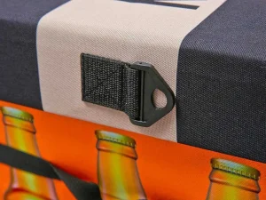 Best Sale Fabo Opbergdozen Koeltas, Kruk, Draagriem, Zwart, Wit, Oranje. Opbergaccessoire