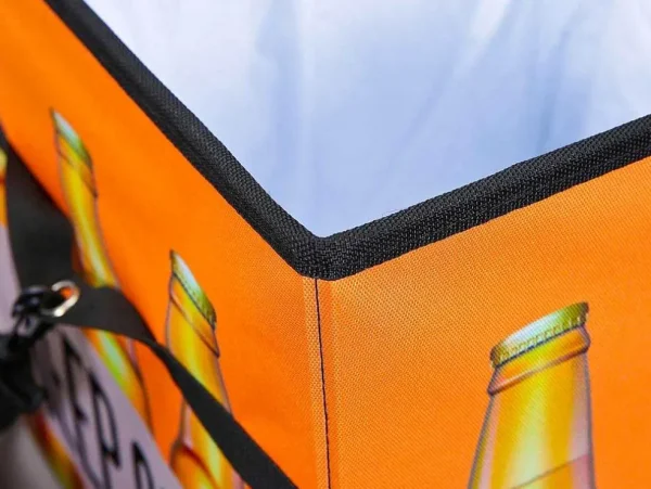 Best Sale Fabo Opbergdozen Koeltas, Kruk, Draagriem, Zwart, Wit, Oranje. Opbergaccessoire