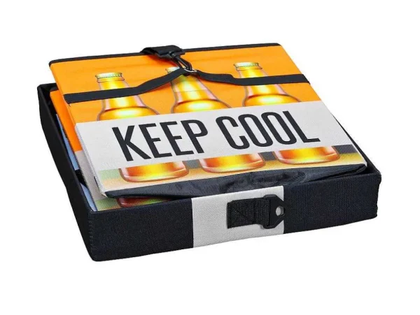 Best Sale Fabo Opbergdozen Koeltas, Kruk, Draagriem, Zwart, Wit, Oranje. Opbergaccessoire