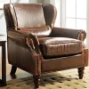 New Fauteuil 100% Leer Edouard - Bruin Fauteuil Leer