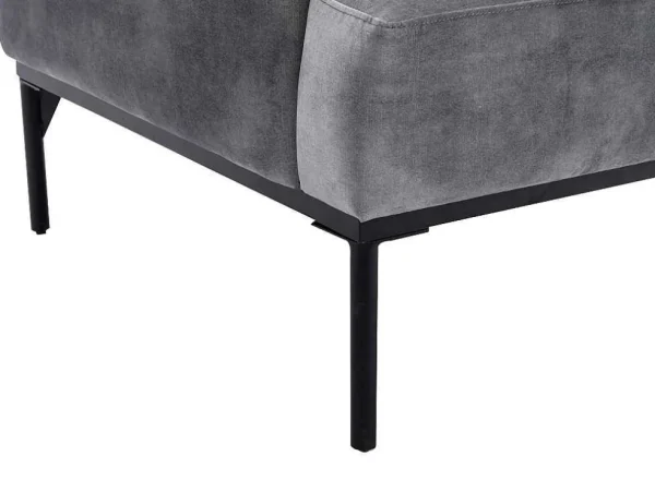 Fashion Fauteuil Grijs Fluweel Joel Fauteuil Stof Fluweel / Suedine