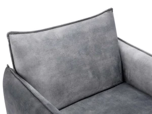 Fashion Fauteuil Grijs Fluweel Joel Fauteuil Stof Fluweel / Suedine