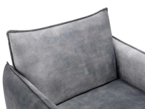 Fashion Fauteuil Grijs Fluweel Joel Fauteuil Stof Fluweel / Suedine