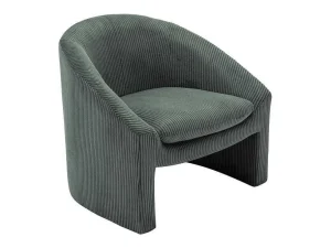 Hot Fauteuil In Groen Ribfluweel Ossana Fauteuil Stof Fluweel / Suedine