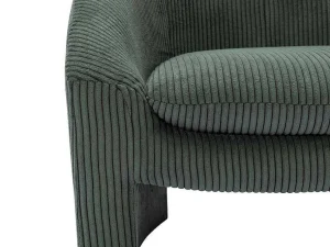 Hot Fauteuil In Groen Ribfluweel Ossana Fauteuil Stof Fluweel / Suedine