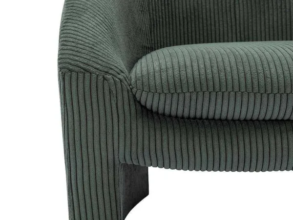 Hot Fauteuil In Groen Ribfluweel Ossana Fauteuil Stof Fluweel / Suedine