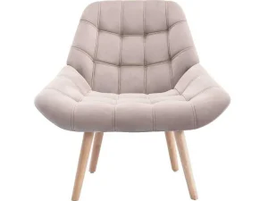 Best Fauteuil Van Beige Fluweel - Luosto Fauteuil Stof Fluweel / Suedine