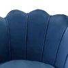 Online Fauteuil Van Fluweel Dandelion - Donkerblauw - Van Fauteuil Stof Fluweel / Suedine