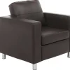 Clearance Fauteuil Van Kunstleer Ackley - Bruin Fauteuil Kunstleer