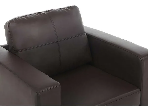 Clearance Fauteuil Van Kunstleer Ackley - Bruin Fauteuil Kunstleer