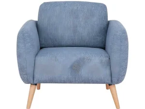 New Fauteuil Van Stof Magelan - Lichtblauw Fauteuil Stof