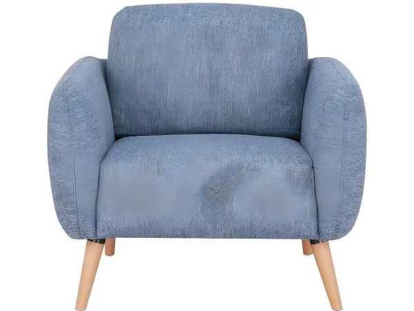 New Fauteuil Van Stof Magelan - Lichtblauw Fauteuil Stof