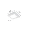 Outlet Finn Plafondlamp, Eik, Chroom, Wit, 29X21X6,5 Cm, Plafondlamp