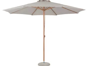 Best Frank Zonnescherm Parasol Met Dissel O3.5M Teak Decor, Beige. Parasol