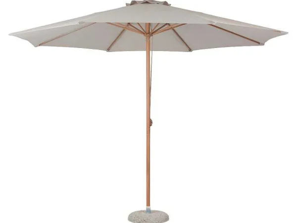 Best Frank Zonnescherm Parasol Met Dissel O3.5M Teak Decor, Beige. Parasol