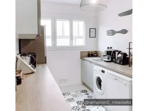 Cheap Gangtapijt Van Vinyl Met Vloertegeleffect Mosai - 66 X 160 Cm - Zwart En Wit Gangtapijt