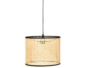 Best Sale Gevlochten Hanglamp Neirobi - Etnische Stijl - Ijzer En Rotan - D30 X H120 Cm - Naturel Hanglamp